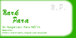 mark para business card